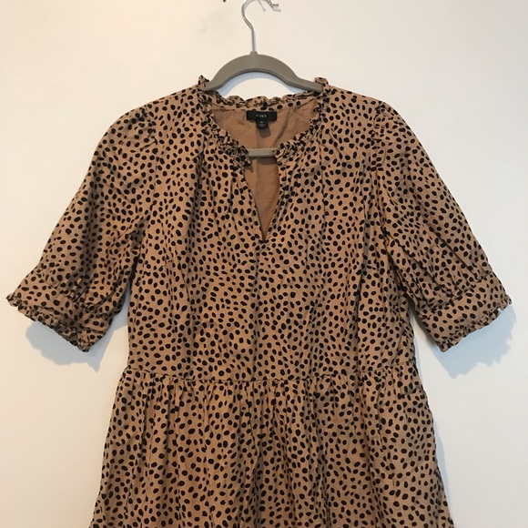 J. Crew Tiered Midi Dress with Puff Sleeve EUC - Picture 3 of 7